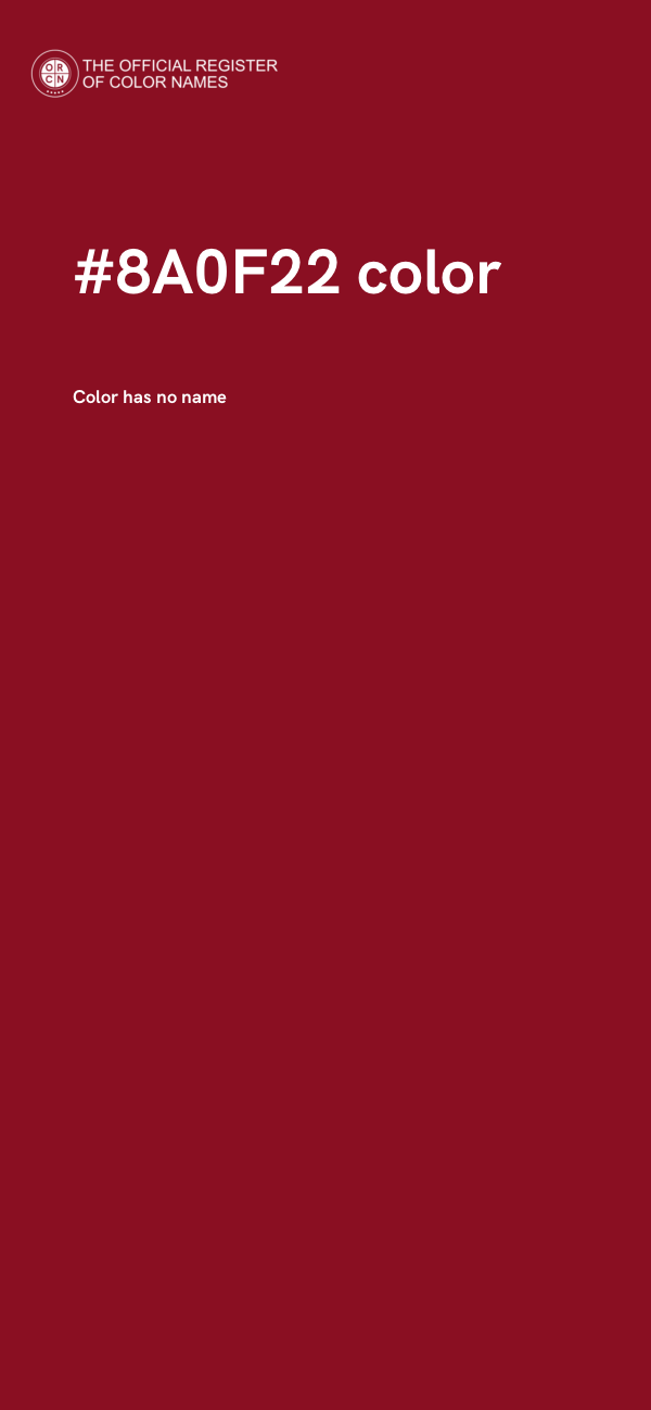 #8A0F22 color image