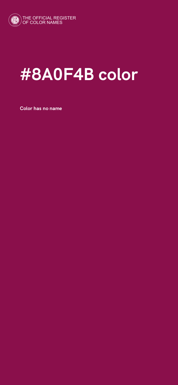 #8A0F4B color image