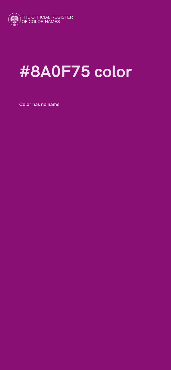 #8A0F75 color image