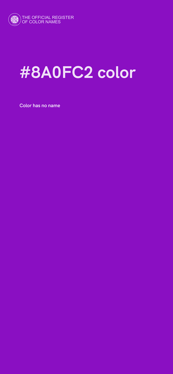 #8A0FC2 color image