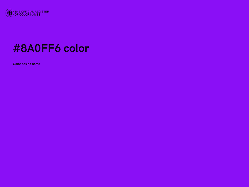 #8A0FF6 color image