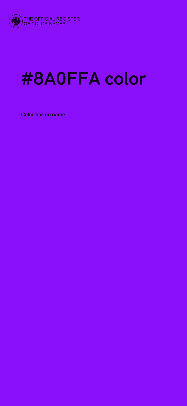 #8A0FFA color image