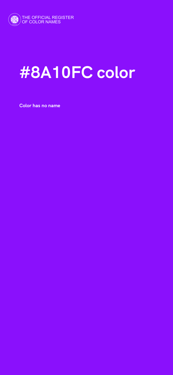 #8A10FC color image