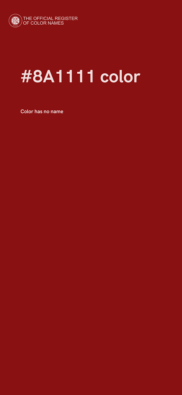 #8A1111 color image