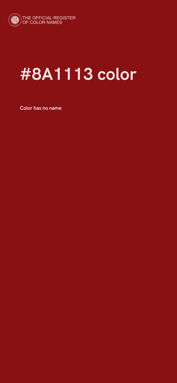 #8A1113 color image