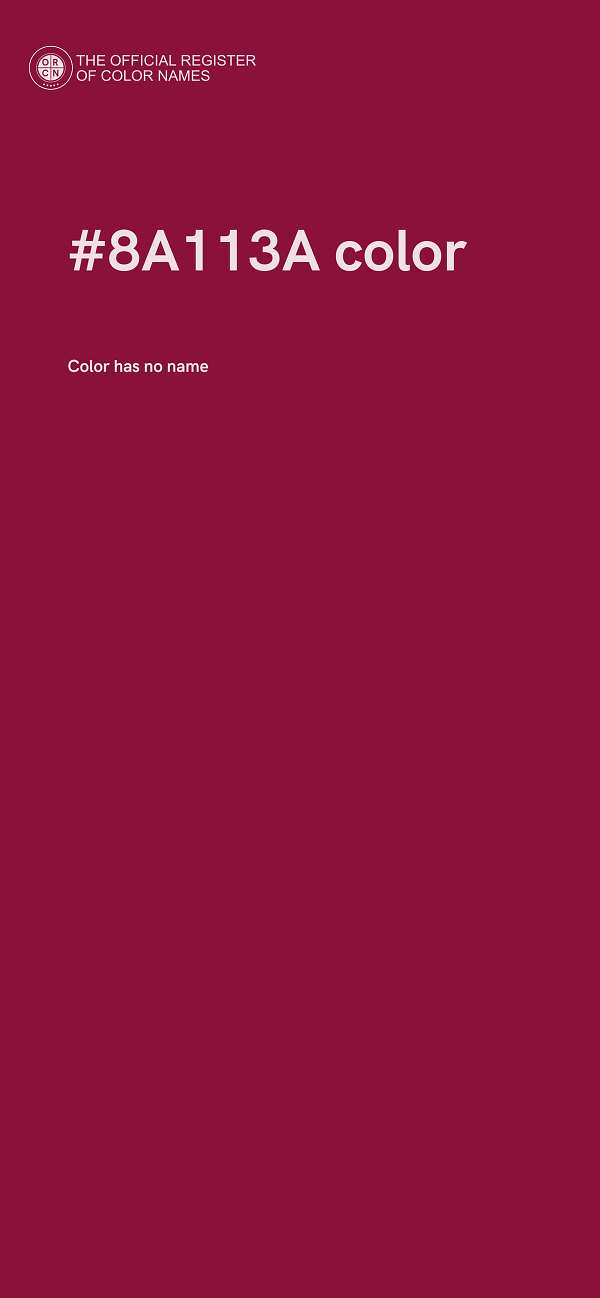 #8A113A color image
