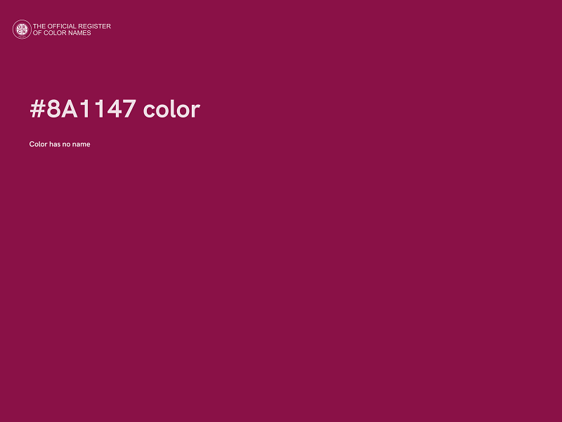 #8A1147 color image