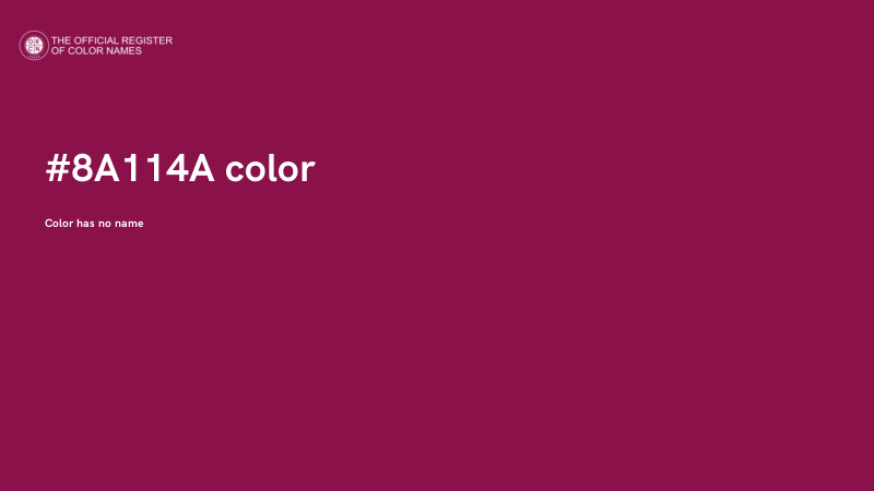#8A114A color image