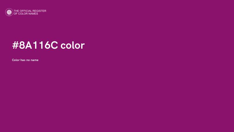 #8A116C color image