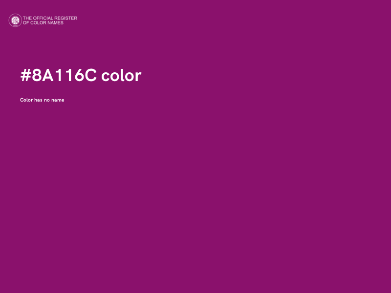 #8A116C color image
