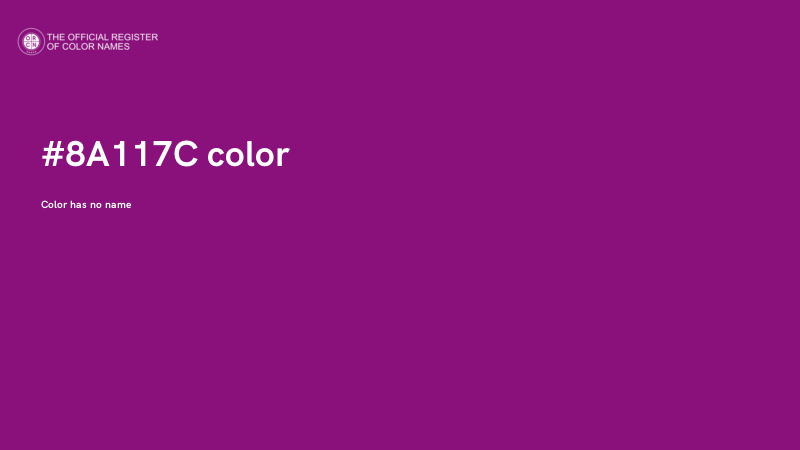 #8A117C color image