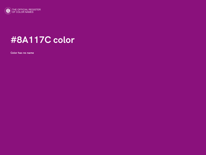 #8A117C color image