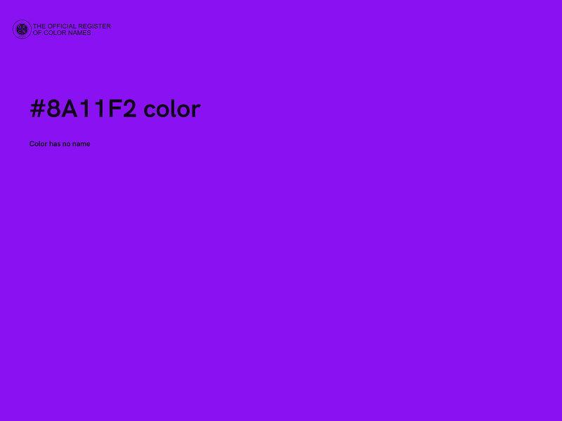 #8A11F2 color image