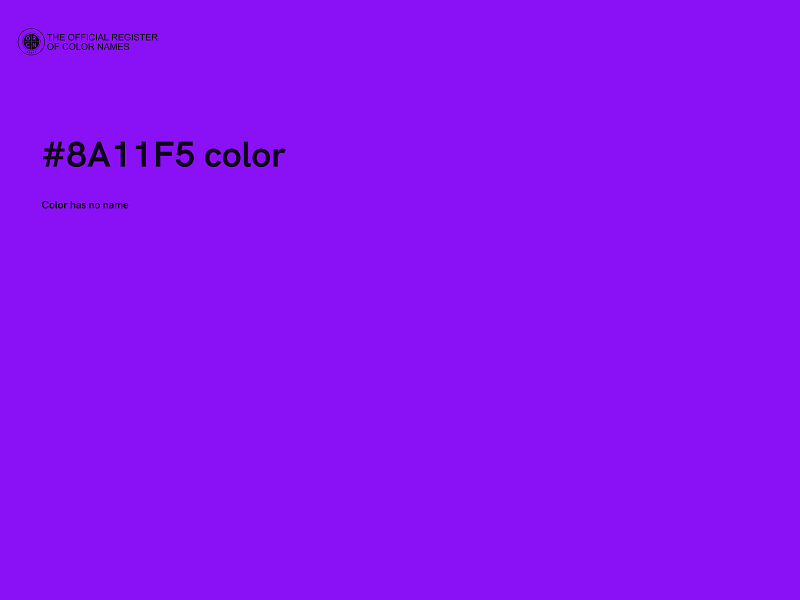 #8A11F5 color image