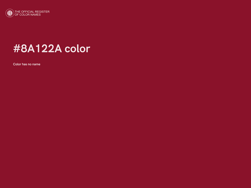 #8A122A color image