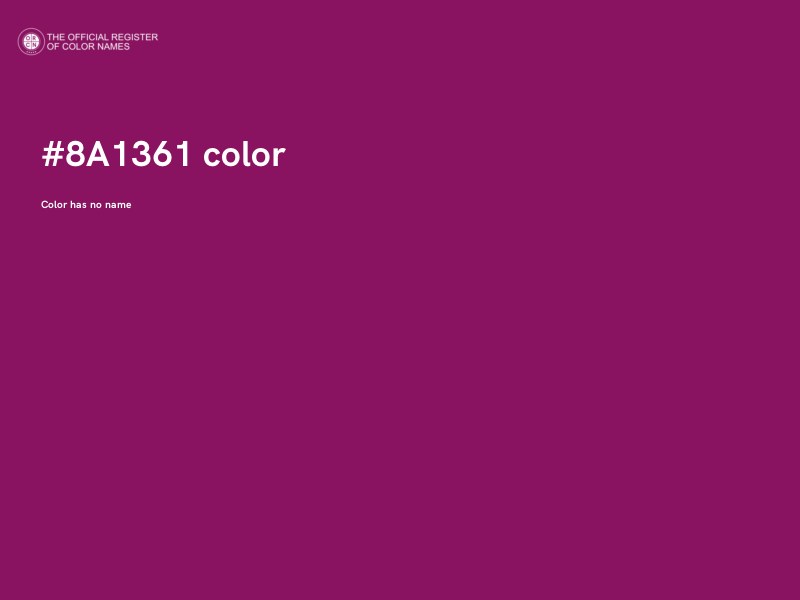 #8A1361 color image