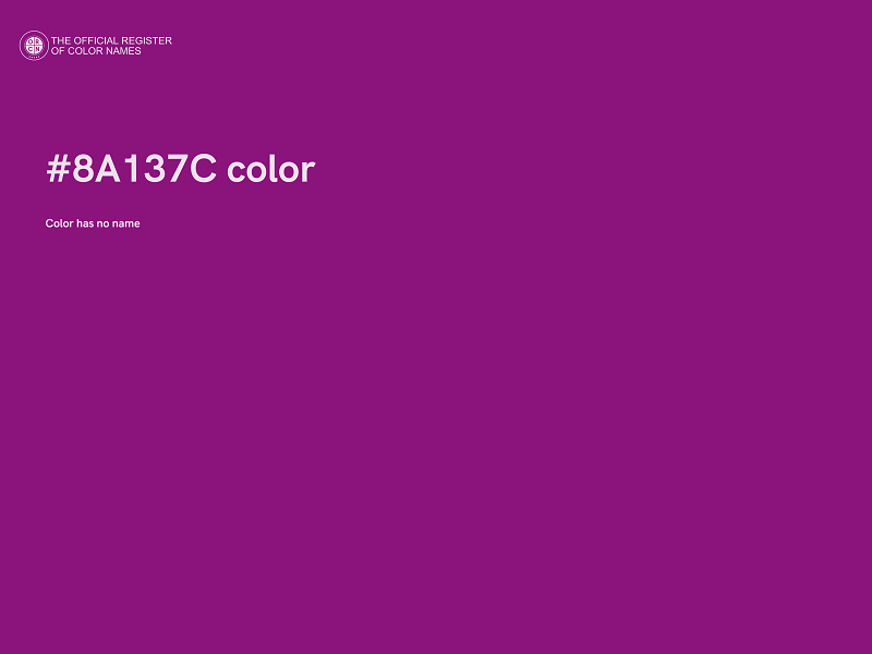 #8A137C color image