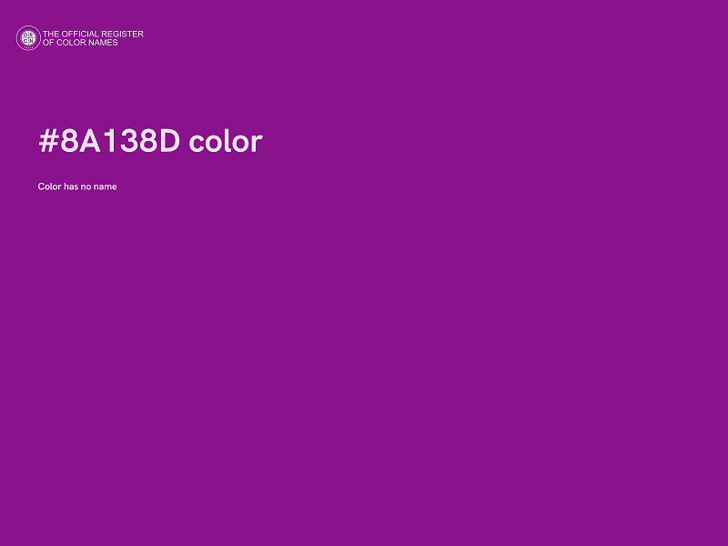 #8A138D color image