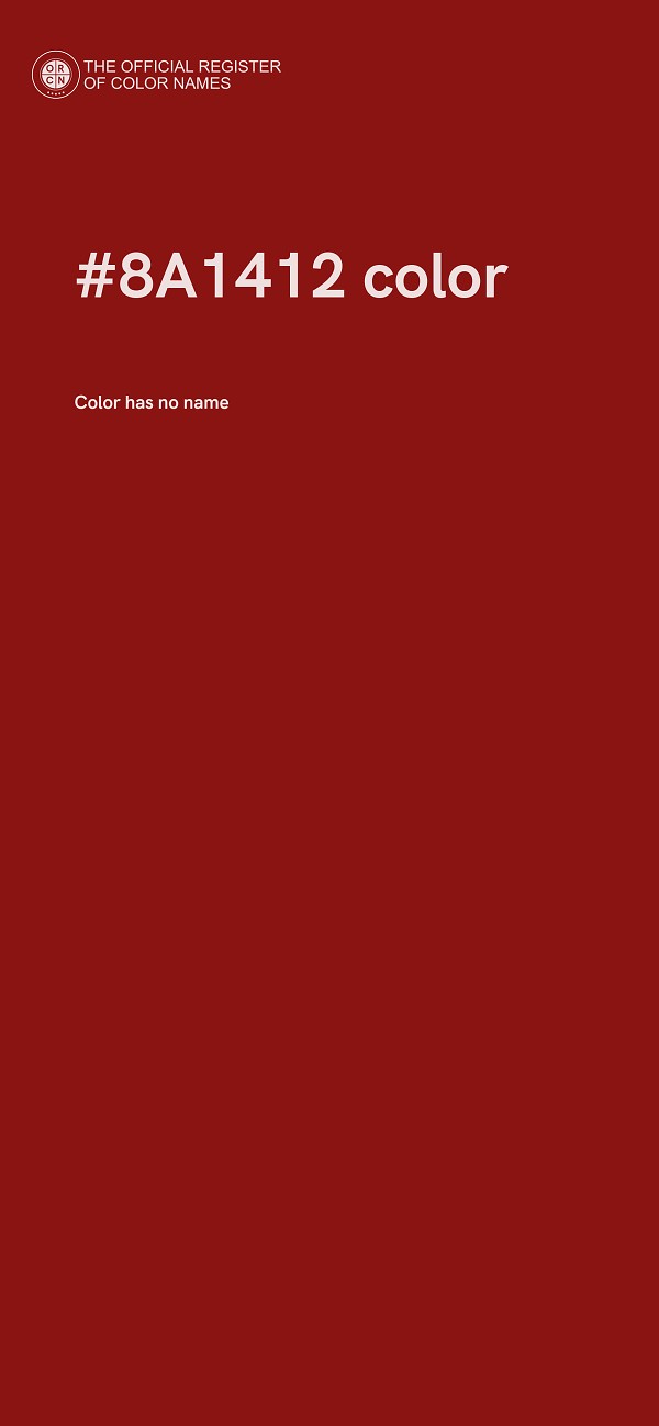#8A1412 color image