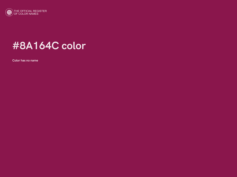 #8A164C color image