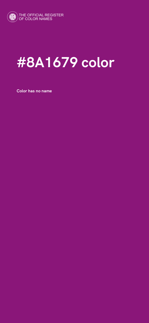#8A1679 color image