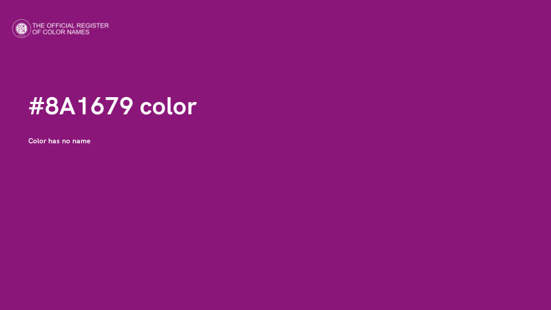 #8A1679 color image