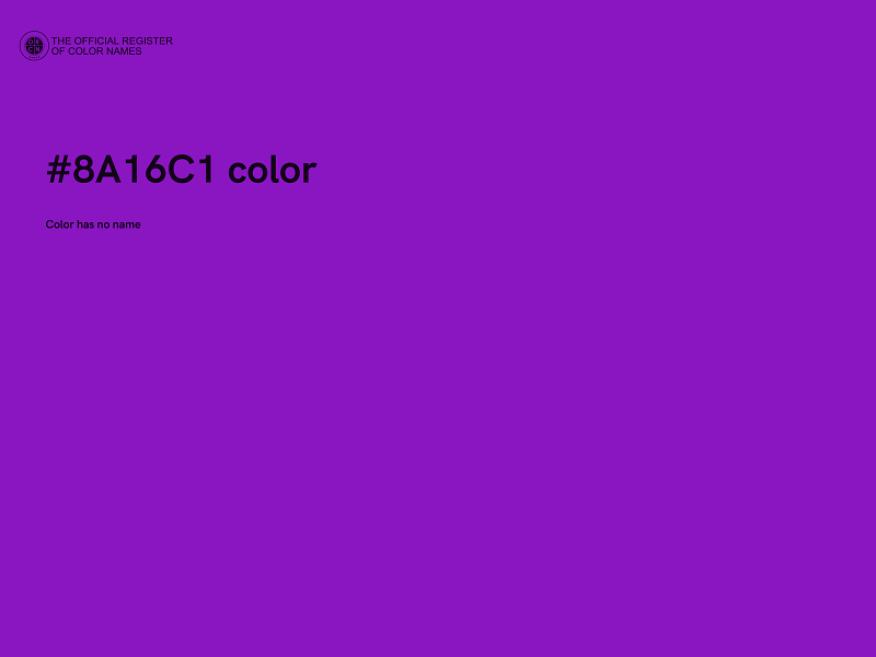 #8A16C1 color image