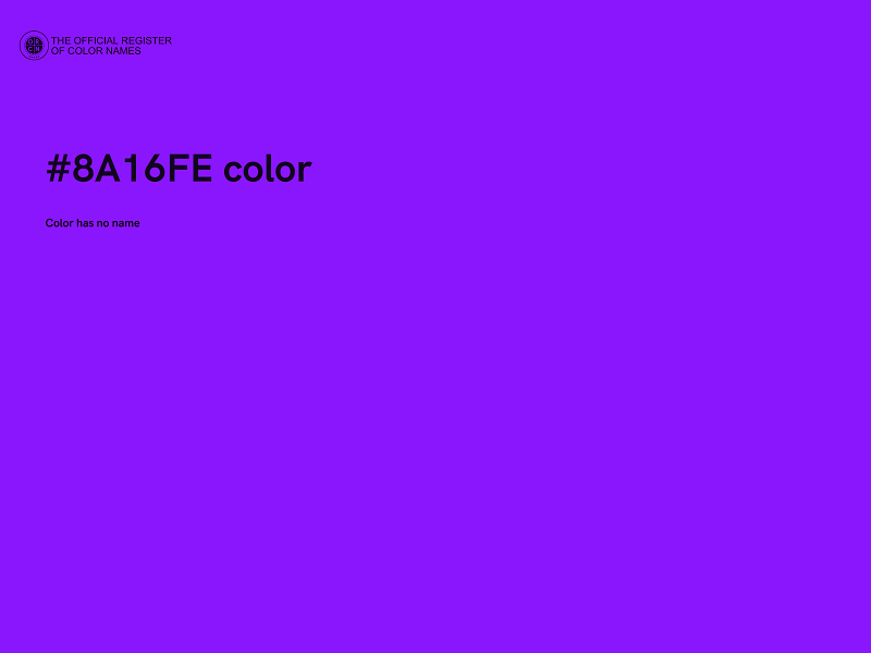 #8A16FE color image