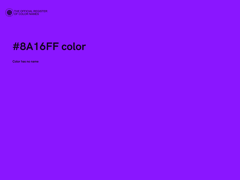 #8A16FF color image