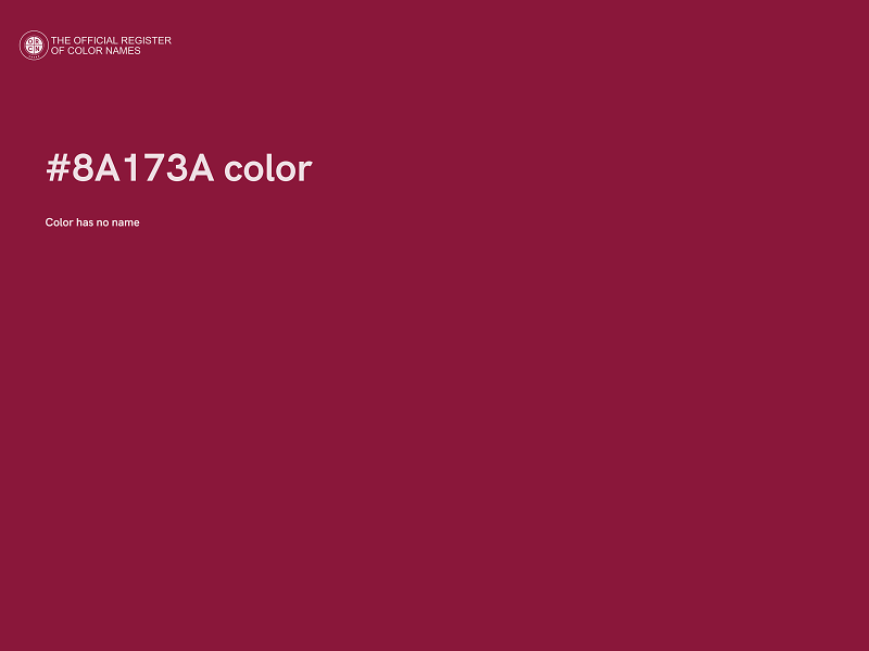 #8A173A color image