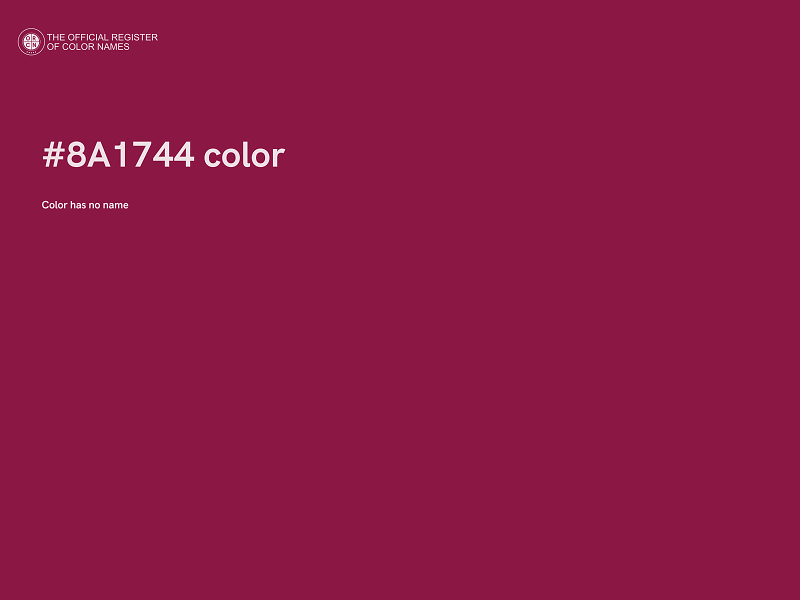 #8A1744 color image