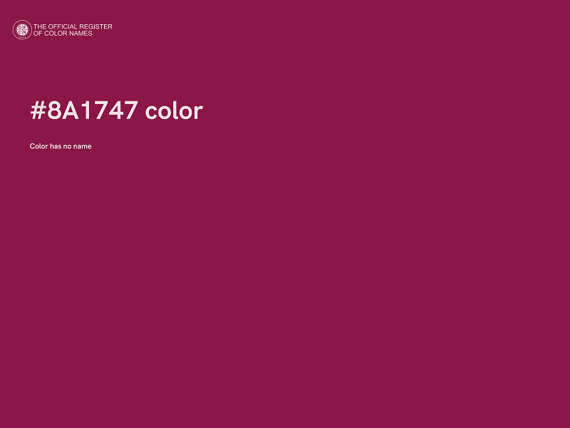 #8A1747 color image