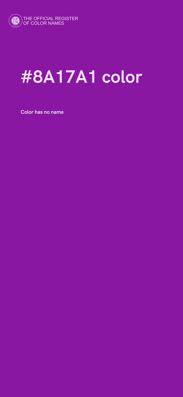 #8A17A1 color image