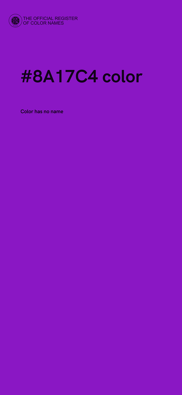 #8A17C4 color image