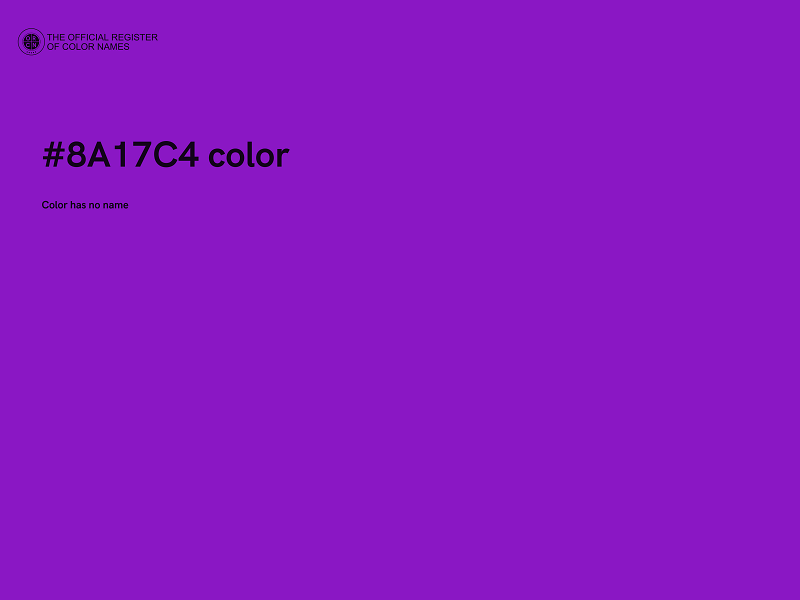 #8A17C4 color image