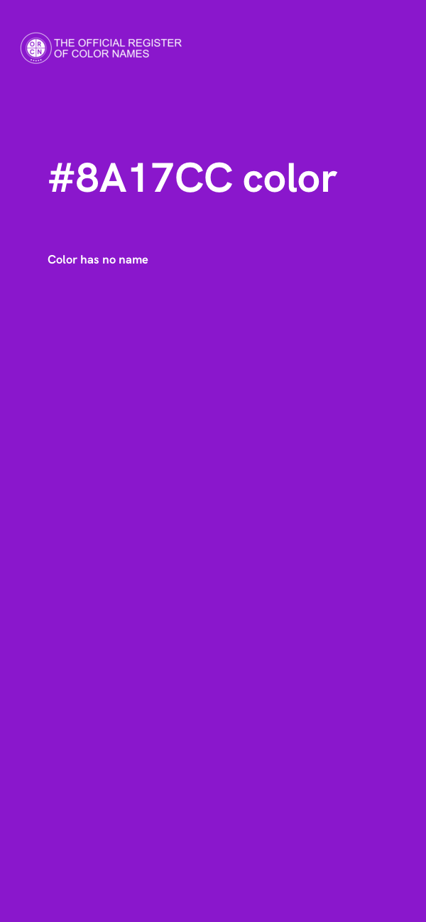 #8A17CC color image