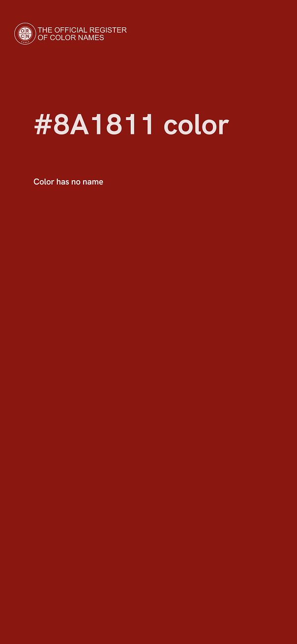 #8A1811 color image