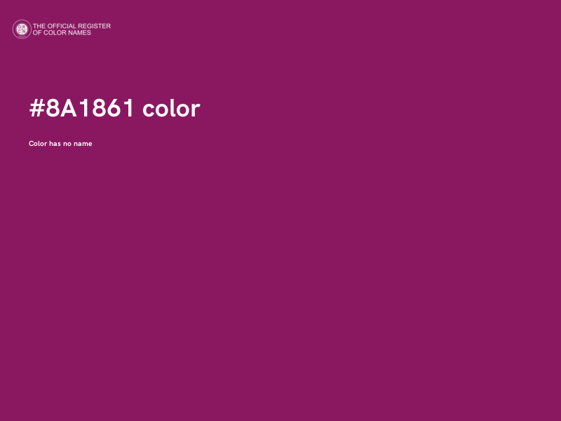 #8A1861 color image