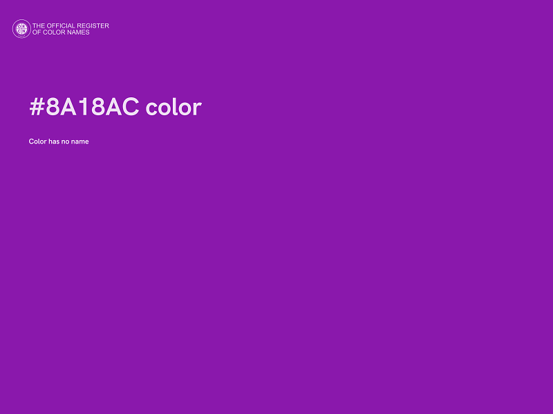 #8A18AC color image