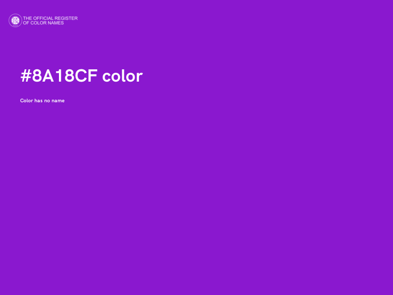 #8A18CF color image