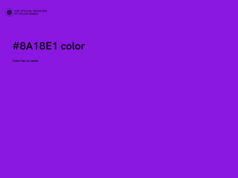 #8A18E1 color image