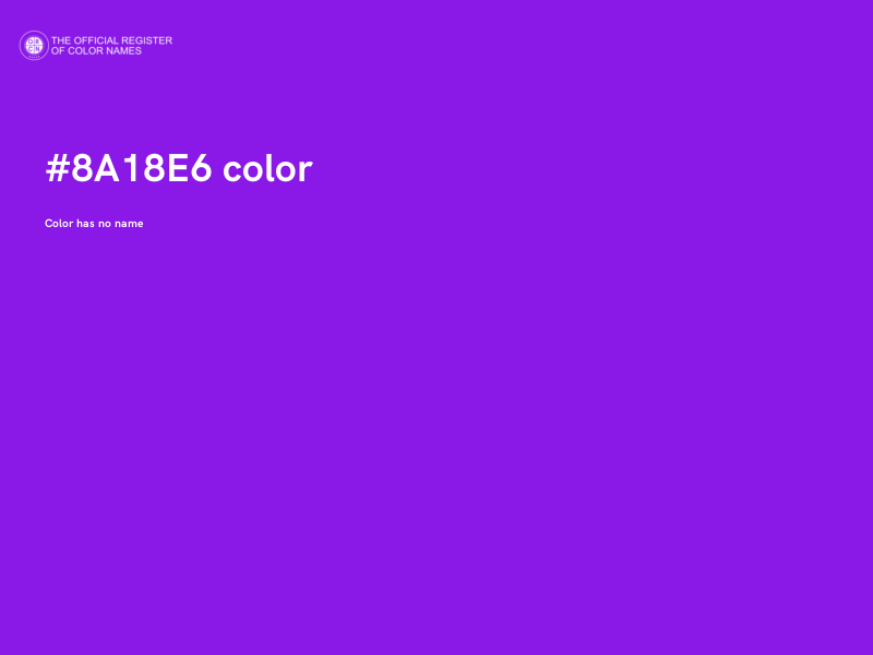 #8A18E6 color image