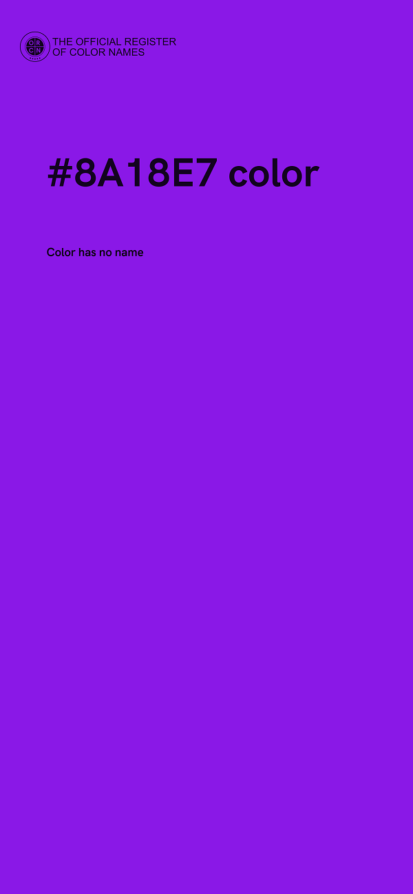 #8A18E7 color image