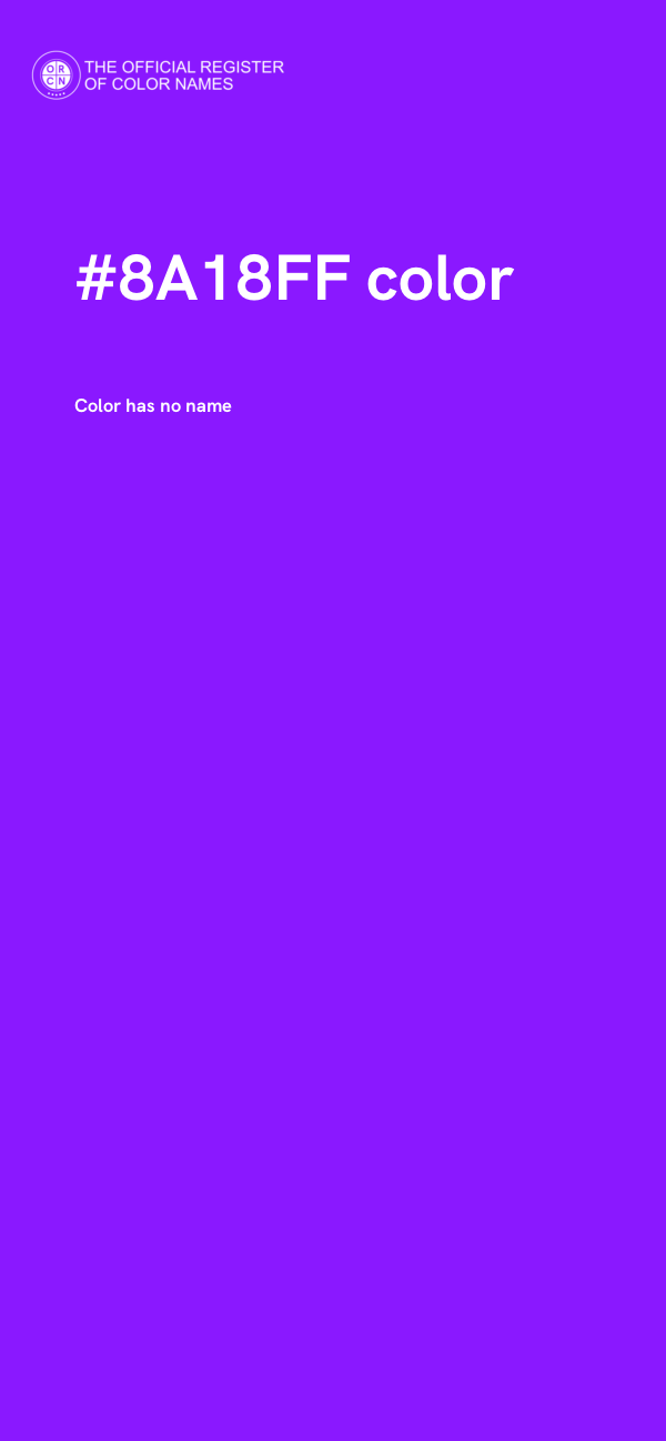 #8A18FF color image
