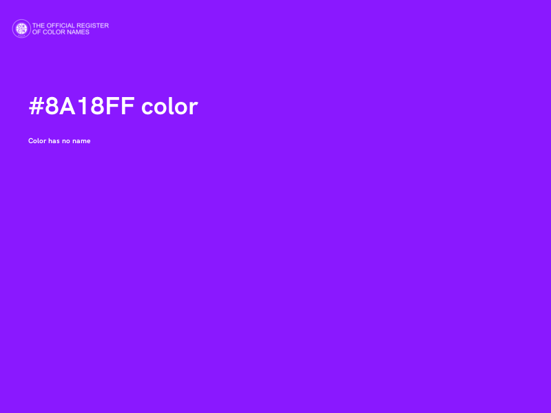 #8A18FF color image