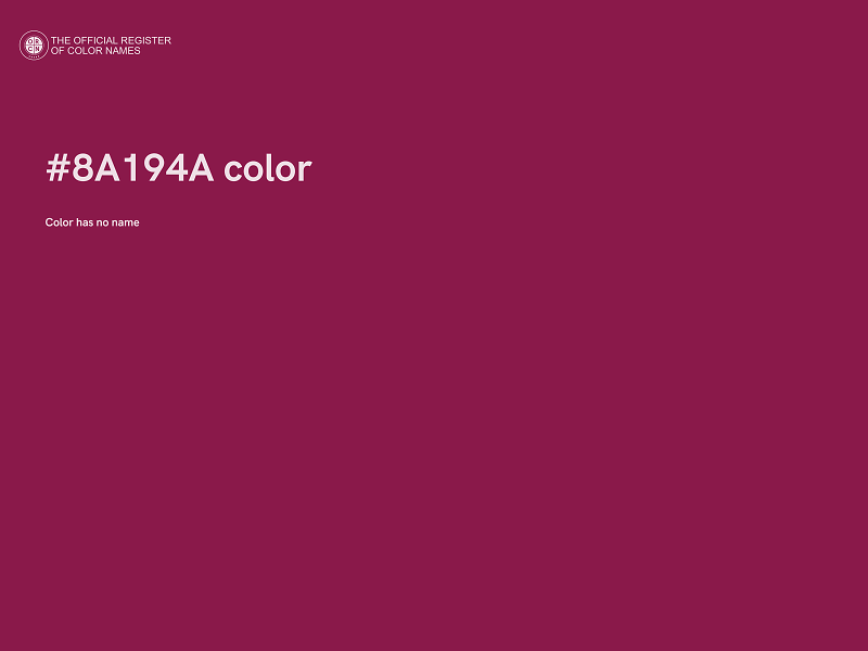 #8A194A color image