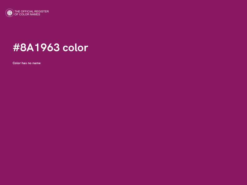 #8A1963 color image