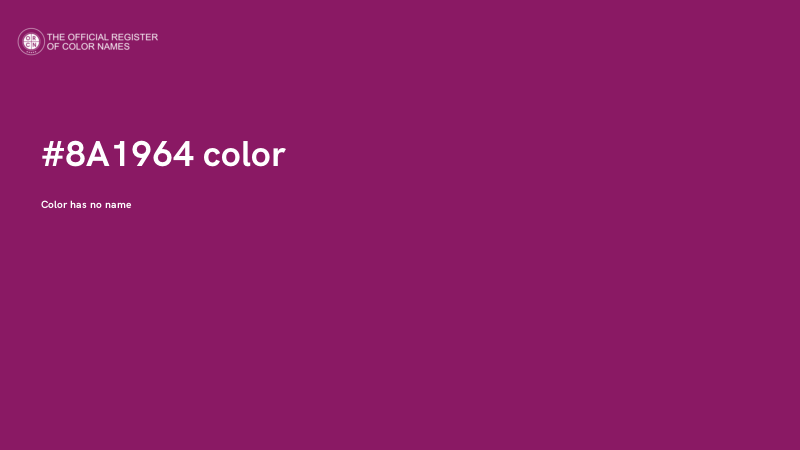 #8A1964 color image