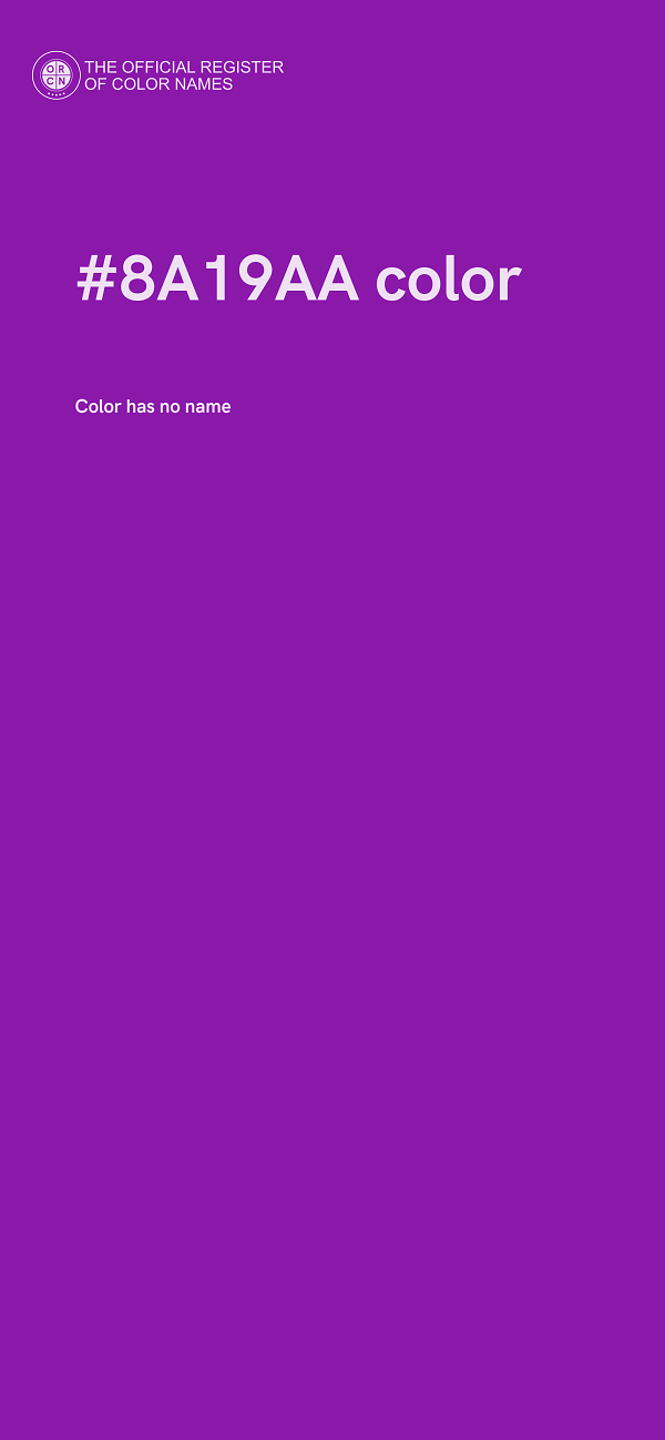 #8A19AA color image