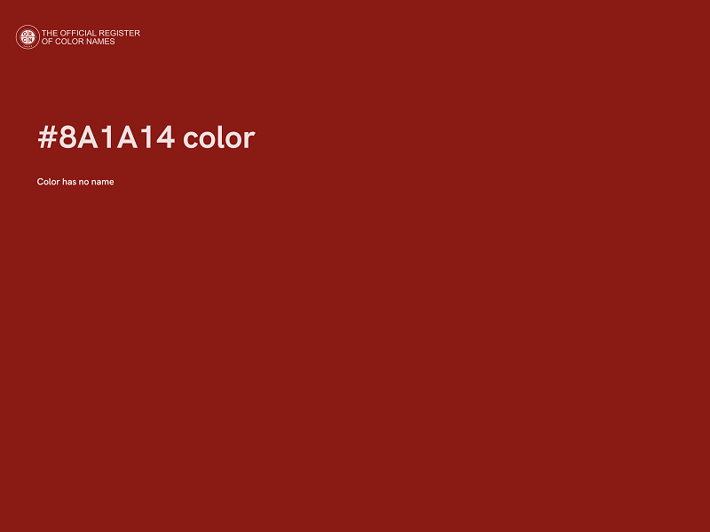 #8A1A14 color image